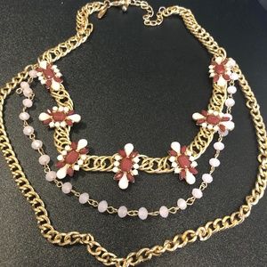 Gold and Maroon Necklace